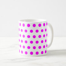 Pink Magenta white polka dots