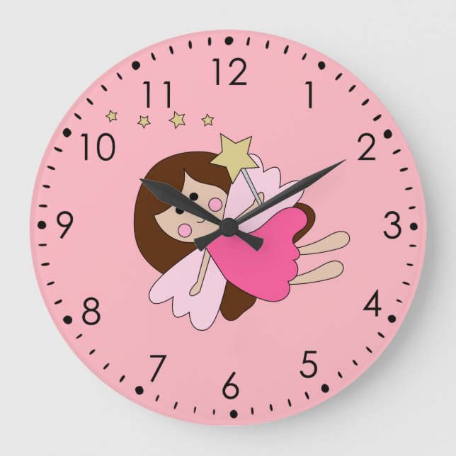 Pink Magical Fairy Wall Clock (Front)