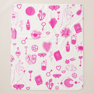 pink magical mystical sherpa blanket