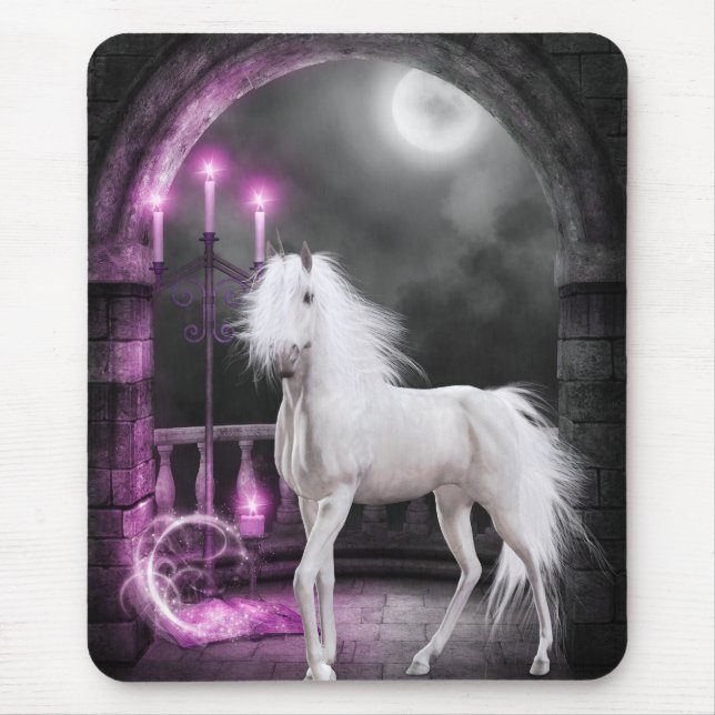 Pink Magical Unicorn Mouse Mat (Front)