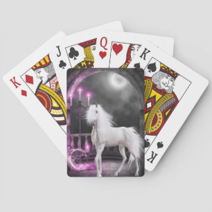 Pink Magical Unicorn Playing Cards