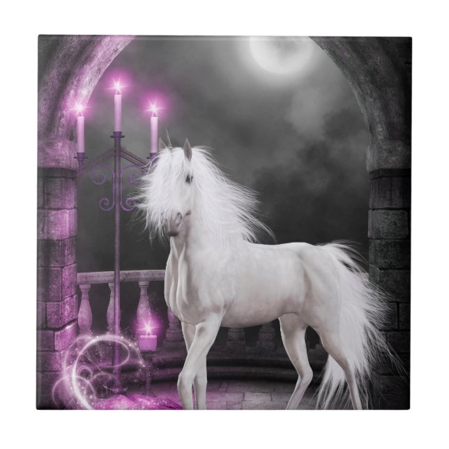 Pink Magical Unicorn Tile (Front)