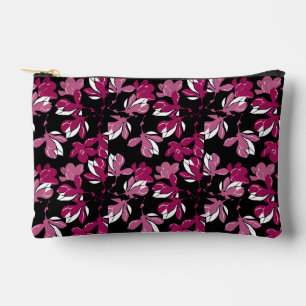 Pink magnolia botanical Print Accessory Pouch