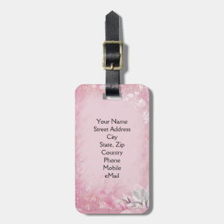 Pink Magnolia (customisable) Luggage Tag