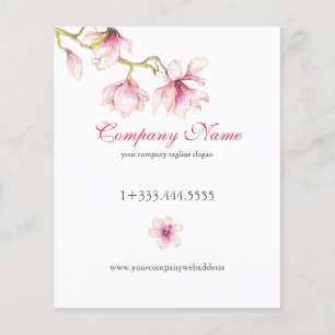 Pink Magnolia Pink & Gray Typography Service Mene Flyer