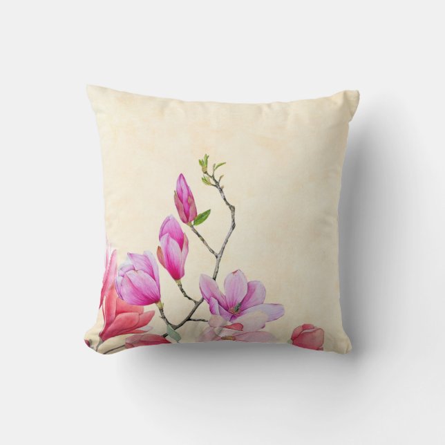 Pink Magnolia Scatter Cushion (Front)