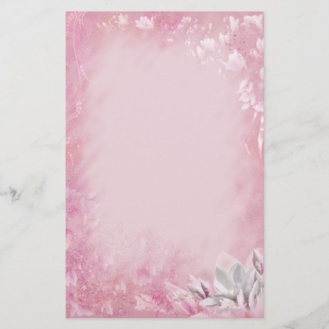 Pink Magnolia Stationery (Front)