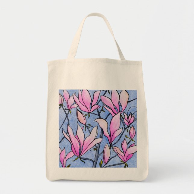 Pink Magnolia Tote Bag (Front)
