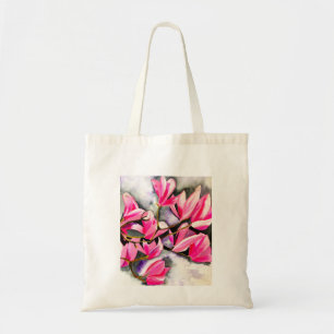 Pink Magnolia watercolor art Tote Bag
