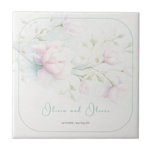 Pink Magnolia Wedding Tile