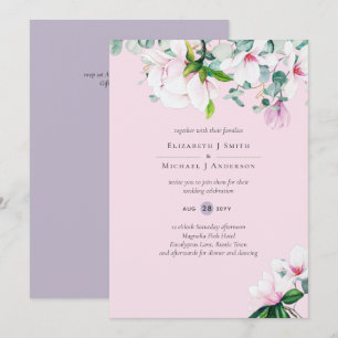 Pink Magnolias Sage Eucalyptus Lavender Wedding