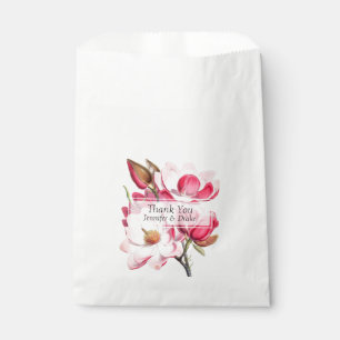 Pink Magnolias Wedding Favour Bag