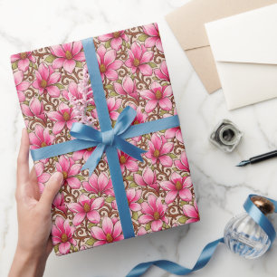 Pink Magnolias Wrapping Paper