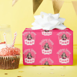 Pink Mahjong Queen Wrapping Paper