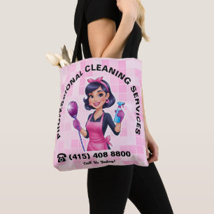 Pink Maid Janitorial Cleaning Service Tote Bag