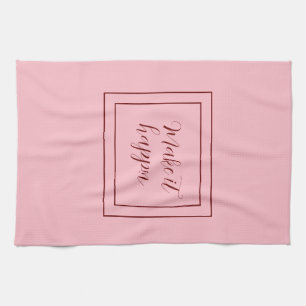 Pink Make It Shine Tea Towel