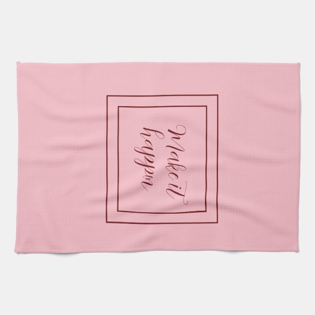 Pink Make It Shine Tea Towel (Horizontal)