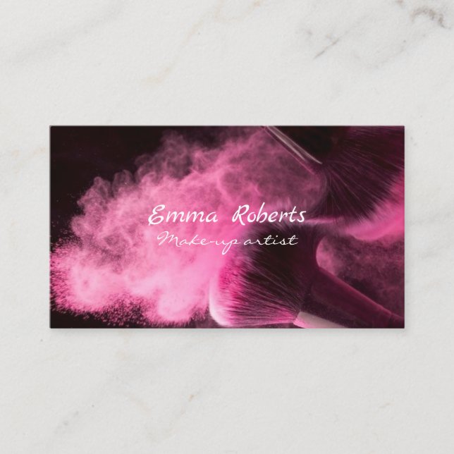Pink Make-up Business card (Front)