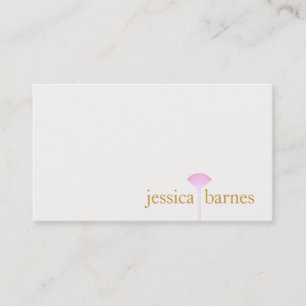 Pink Makeup Brush, Simple Makeup Artist Business Card