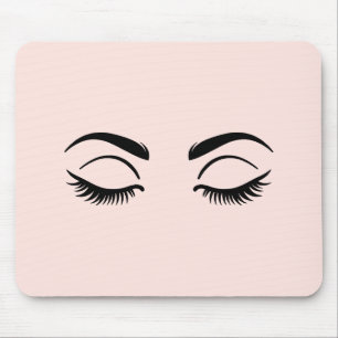 Pink Makeup Lashes & Brows Beauty  Mouse Mat