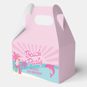 Pink Malibu Beach Birthday Favour Box