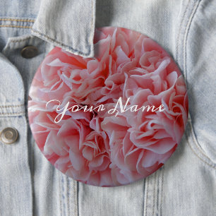 Pink Mallow 6 Cm Round Badge