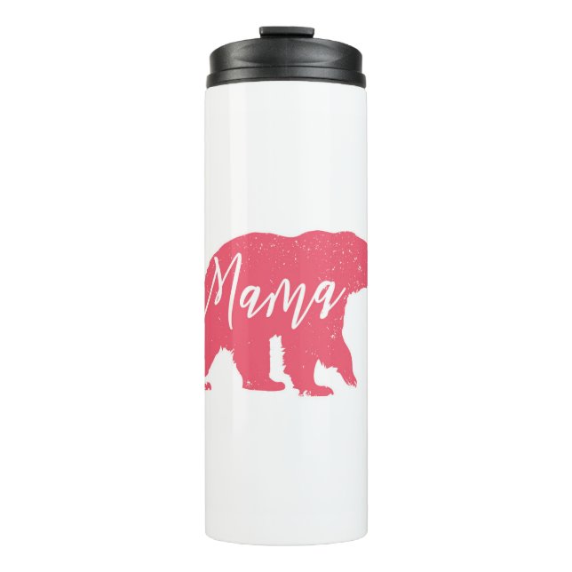 Pink Mama Bear Thermal Tumbler (Front)