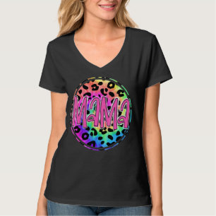 Pink Mama Leopard Cheetah Western Mum Mother's Day T-Shirt