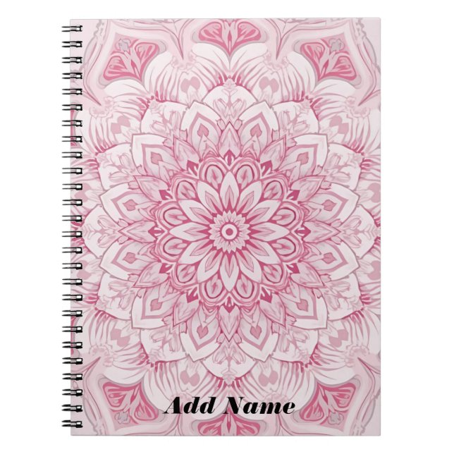 Pink Mandala Arabesque Notebook (Front)