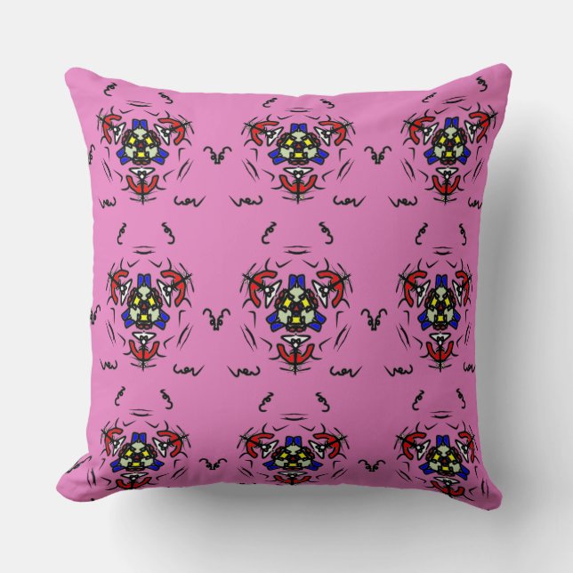Pink Mandala Blossom" Cushion (Front)