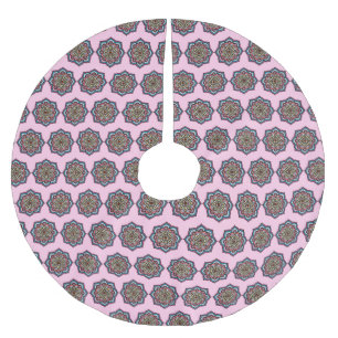 Pink Mandala Brushed Polyester Tree Skirt