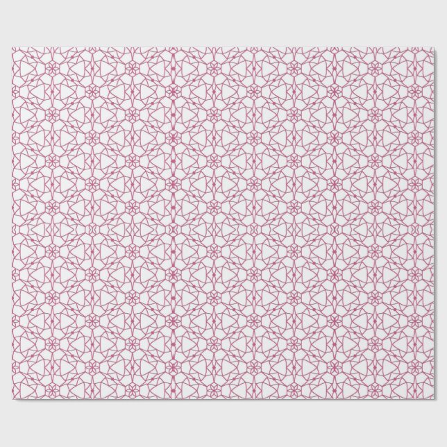 Pink Mandala Geometry Wrapping Paper (Flat)