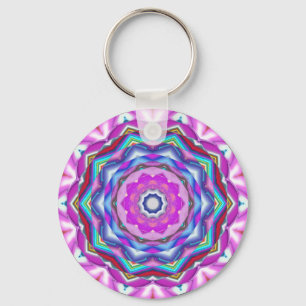 Pink Mandala Key Ring