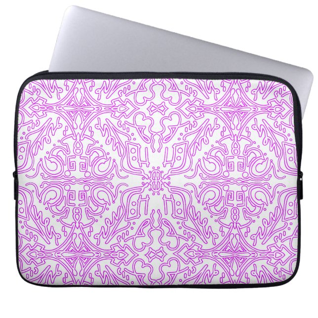 Pink Mandala Lace Laptop Sleeve (Front)