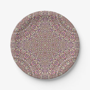 Pink Mandala Luxury Paper Plate