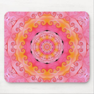 Pink mandala mouse mat
