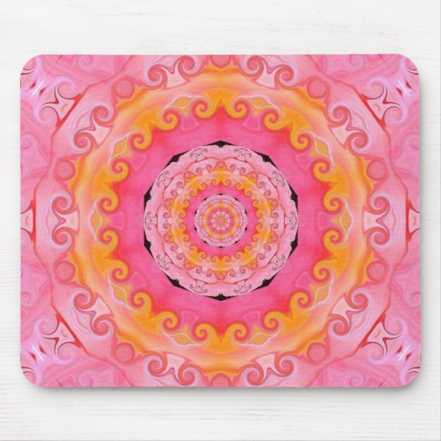 Pink mandala mouse mat (Front)