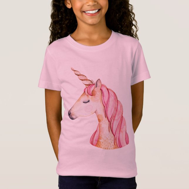 Pink Mane Unicorn T-Shirt (Front)