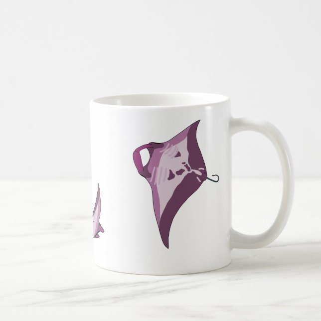 Pink Manta Rays Coffee Mug (Right)
