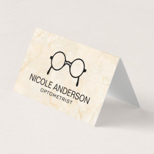 Pink Marbel Optometrist Eye Glasses Business Card