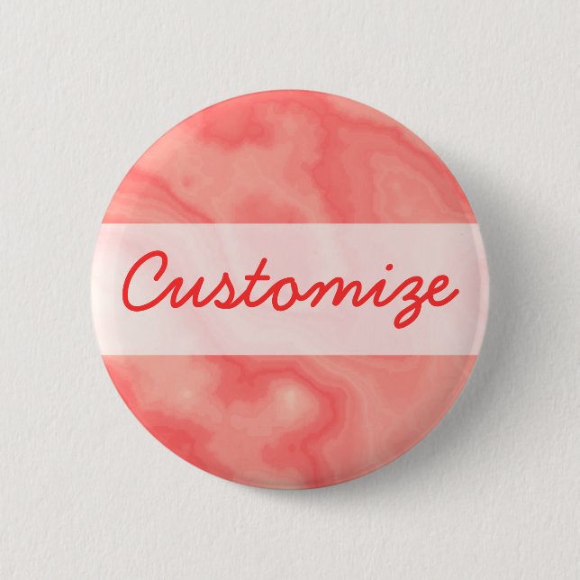 Pink Marble 6 Cm Round Badge (Front)