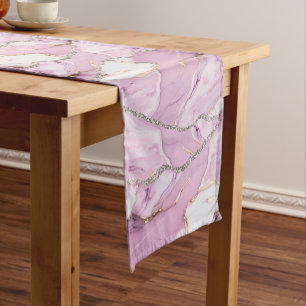PINK MARBLE AGATE Table Runner
