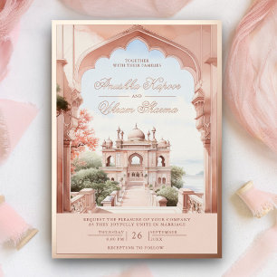 Pink Marble Arch Indian Palace Wedding Rose Gold