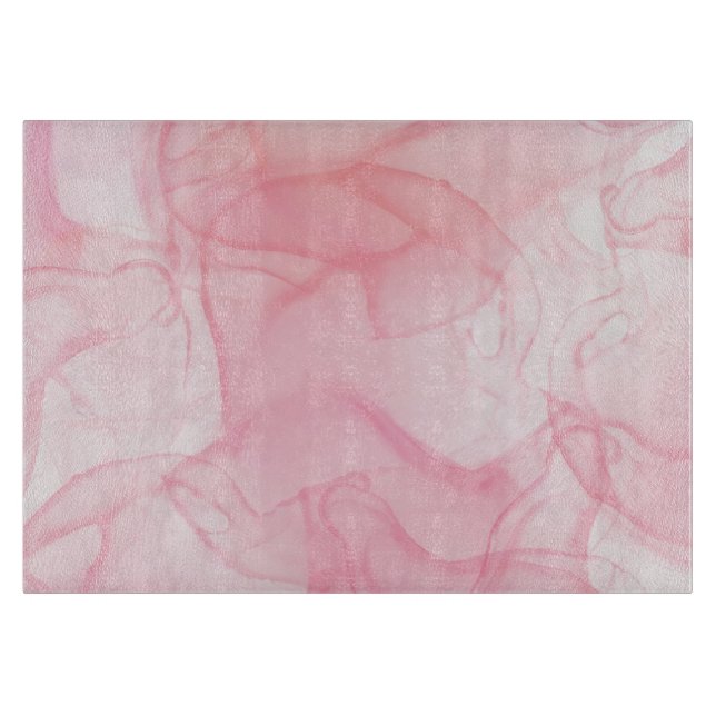 Pink marble background, fluid art background cutting board (Front)