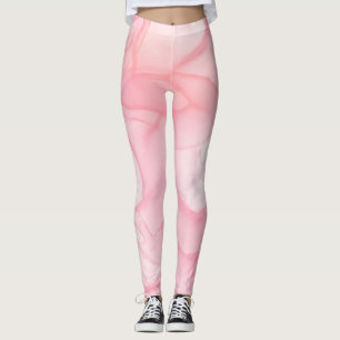 Pink marble background, fluid art background leggings