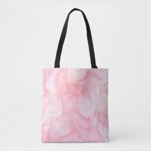 Pink marble background, fluid art background tote bag