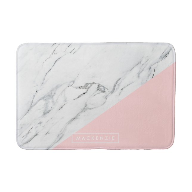 Pink & Marble Bath Mat (Front)