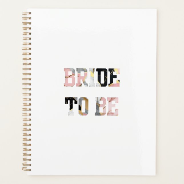 Pink Marble Bride to Be Planner (Front)