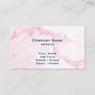 Pink Marble Business Card