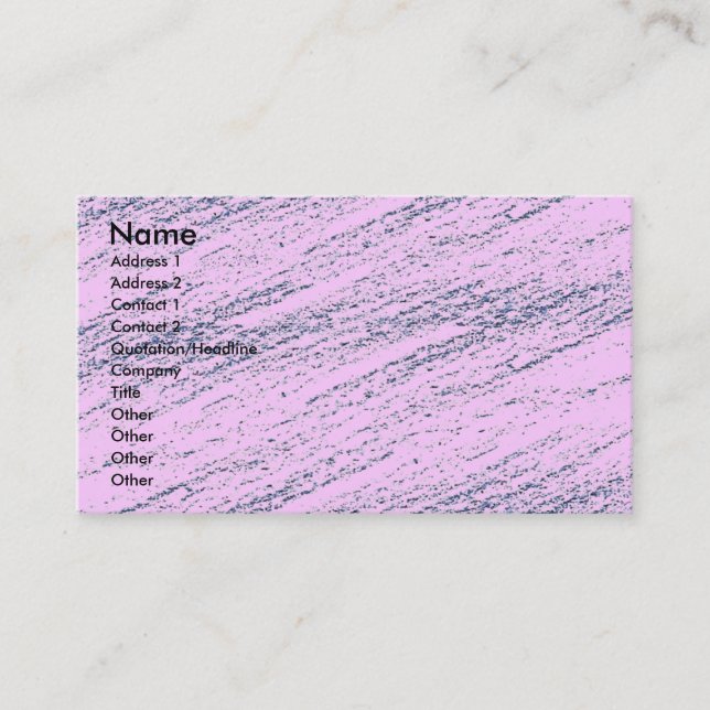 Pink Marble Business Profile Card (Front)